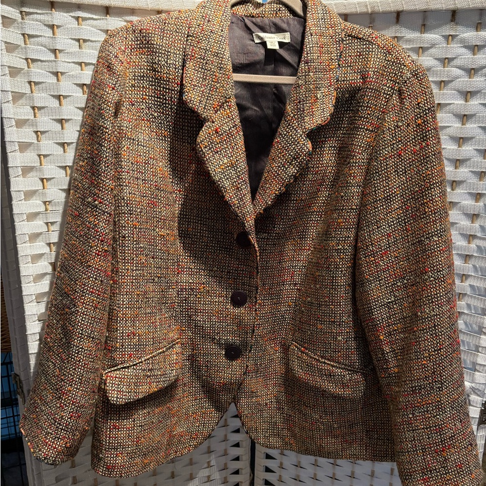 Coldwater Creek Multicolor Tweed Blazer